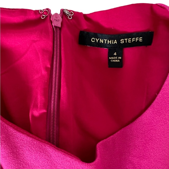 Cynthia Steffe Pink Cap Sleeve Tailored Mini Dress Size 4 - Picture 4 of 5